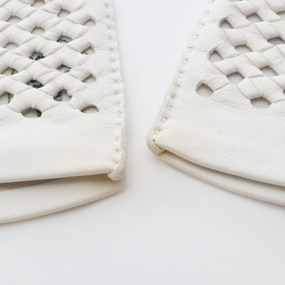 Hermes Gloves Lambskin White — view 5