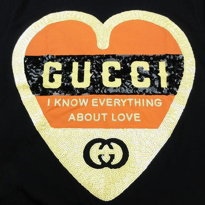 Gucci 20ss Logo Heart Sequin Short Sleeve T-Shirt Cut and Sewn 492347 Xjb72