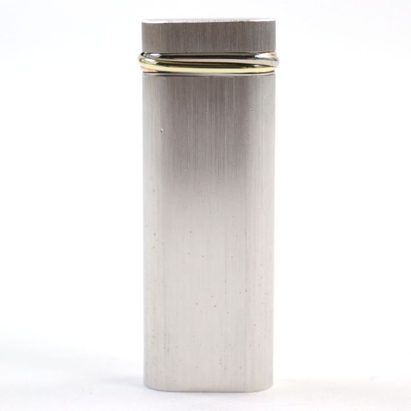 Cartier Trinity New Shape Oval Roller Lighter Silver Gold Swiss Made Ignition