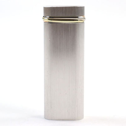 Cartier Trinity New Shape Oval Roller Lighter Silver Gold Swiss Made Ignition