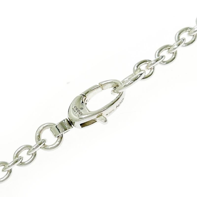 Gucci Silver Interlocking G Necklace 25.9g 925 Engraved 434377 Necklace