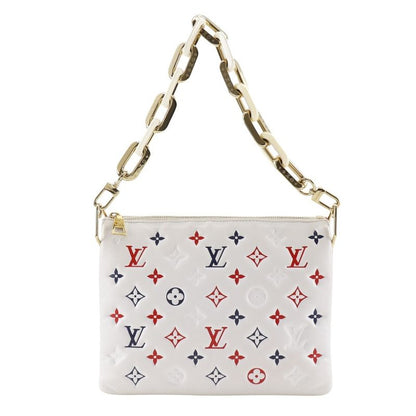 Louis Vuitton Coussin PM Monogram 2WAY Clutch M23466 Sheepskin White Ladies