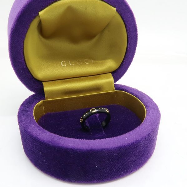 Gucci Icon Interlocking G 18Kring #50 Corundum 18K With Case Ring