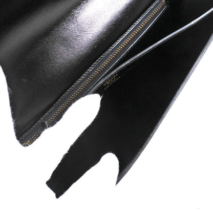 Hermes 2WAY Clutch Tassel Calf Black 0O Ladies Shoulder Bag