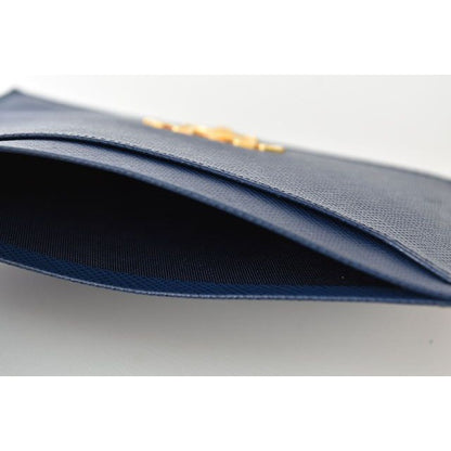 Prada Card Case Business Holder Saffiano Metal Blue 1 M0208 — view 3