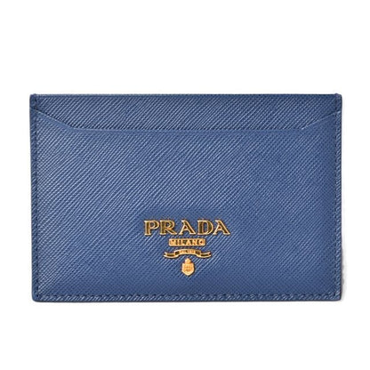 Prada Card Case Business Holder Saffiano Metal Blue 1 M0208
