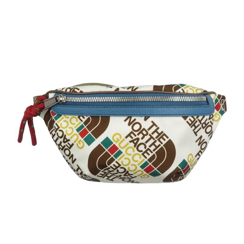 Gucci North Face Collaboration Nylon Silver Hardware White Multicolor