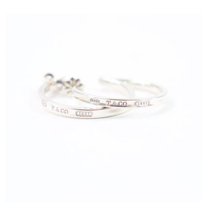 Tiffany & Co 1837 Narrow Hoop Earrings Wide Accessory Sv925 Silver