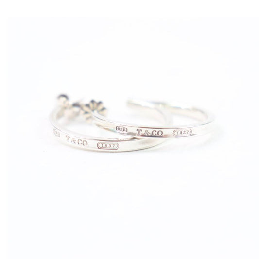 Tiffany & Co 1837 Narrow Hoop Earrings Wide Accessory Sv925 Silver