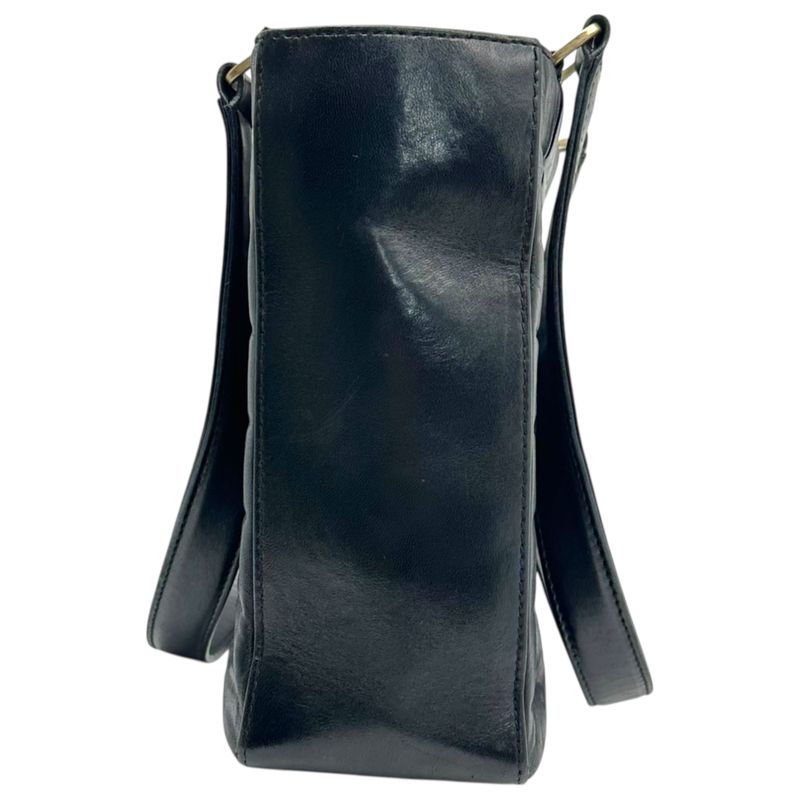 Chanel 02's Vintage Chocolate Bar Stitch Lamb Leather Hand Tote Bag Vintage