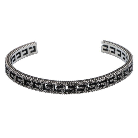 Gucci 551919 Square G Cuff Silver Bracelet Men's 18
