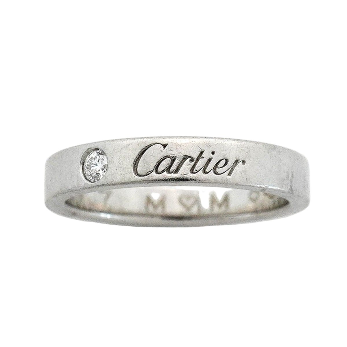 Cartier Ring C de Platinum Diamond — view 2