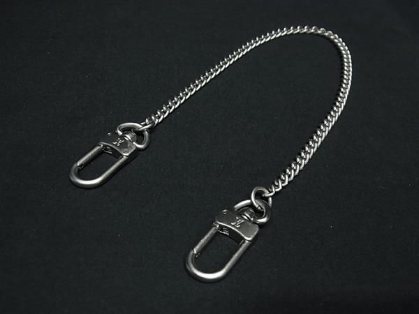 Louis Vuitton Portefeuille Wallet Chain For Accordion Silver Tone Bm7559