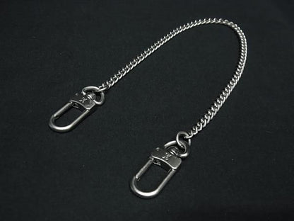 Louis Vuitton Portefeuille Wallet Chain For Accordion Silver Tone Bm7559