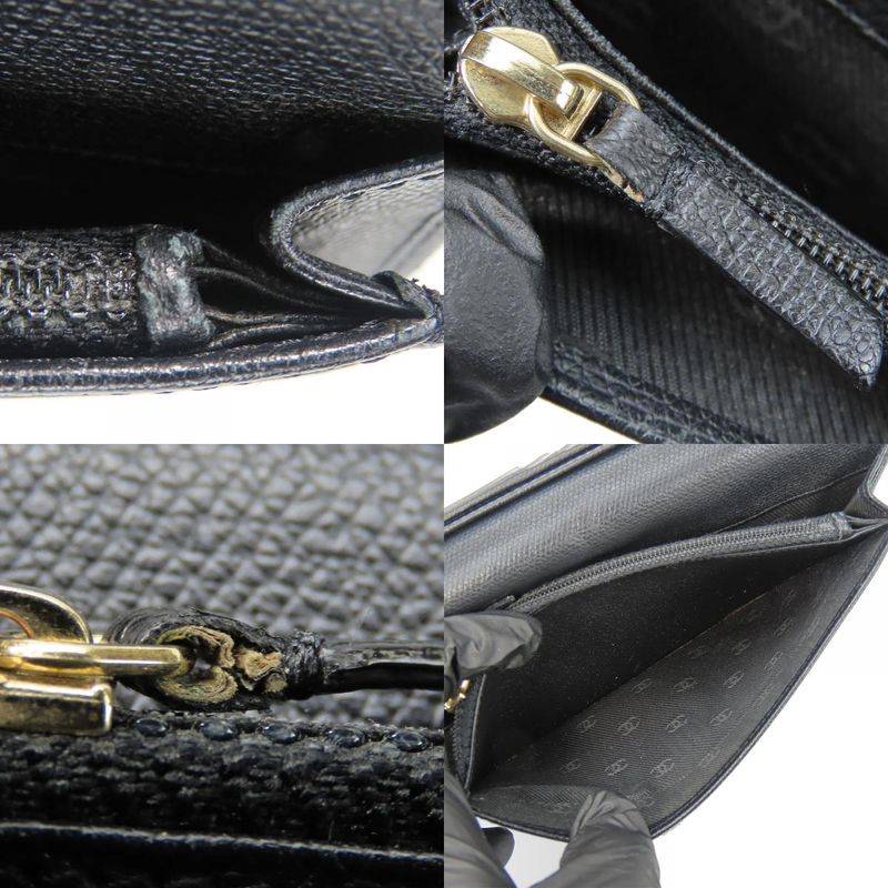 Chanel Long Wallet A20904 Leather Black Gold Hardware 11 Coco Button For