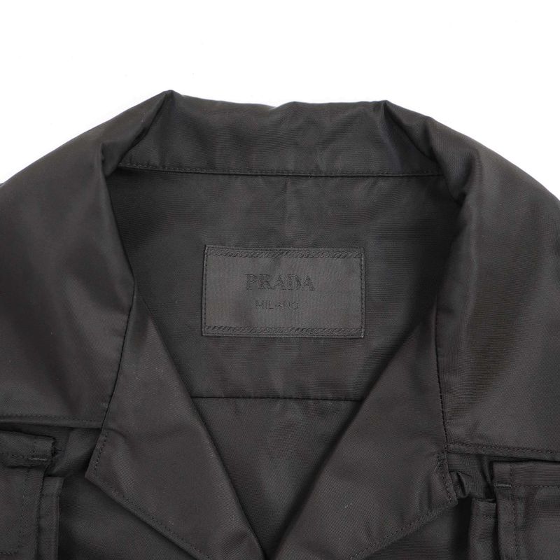 Prada 24ss Re-Nylon Triangle Logo Multi Pocket Short Sleeve Nylon Short Sleeve