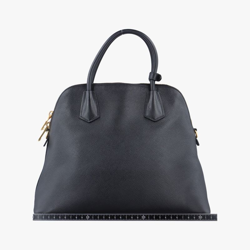 Prada Quill Top Handle Black Saffiano Leather Bl0902 117