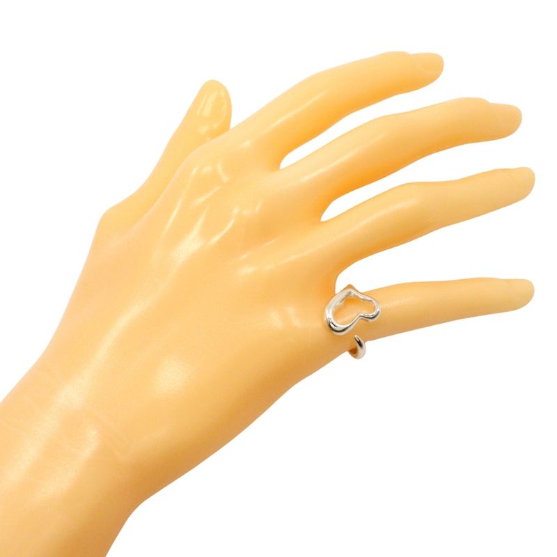 Tiffany & Co Open Heart Elsa Peretti Silver 925 Size 11 Ladies 4.1g Ring