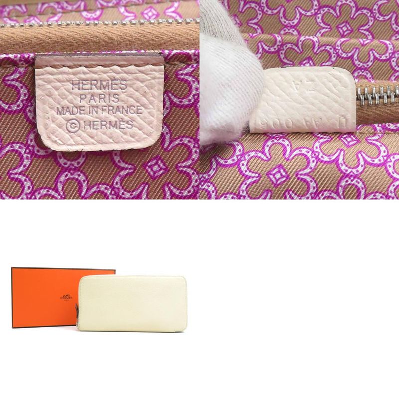 Hermes Round Zipper Long Wallet Azap Long Silk Quin