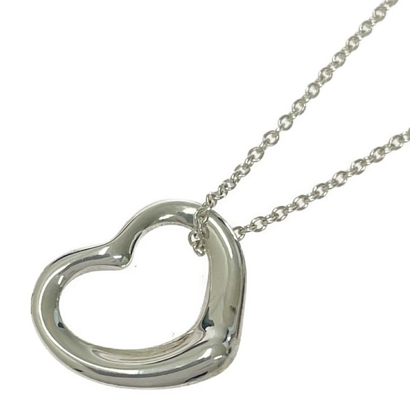Tiffany & Co Silver Open Heart Necklace 2.2g 925 Engraved 448913 Necklace