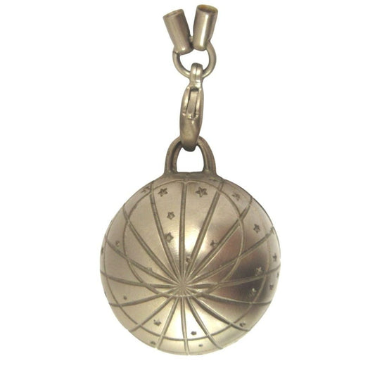 Hermes Zodiac Pendant Necklace Case Celestial Constellation Silver