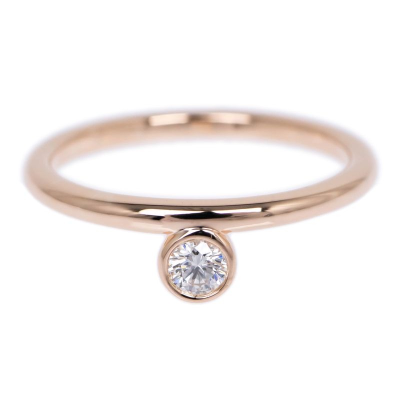 Hermes Link-de Diamond Ring No 48 750 PG 18K Pink Gold Jewelry