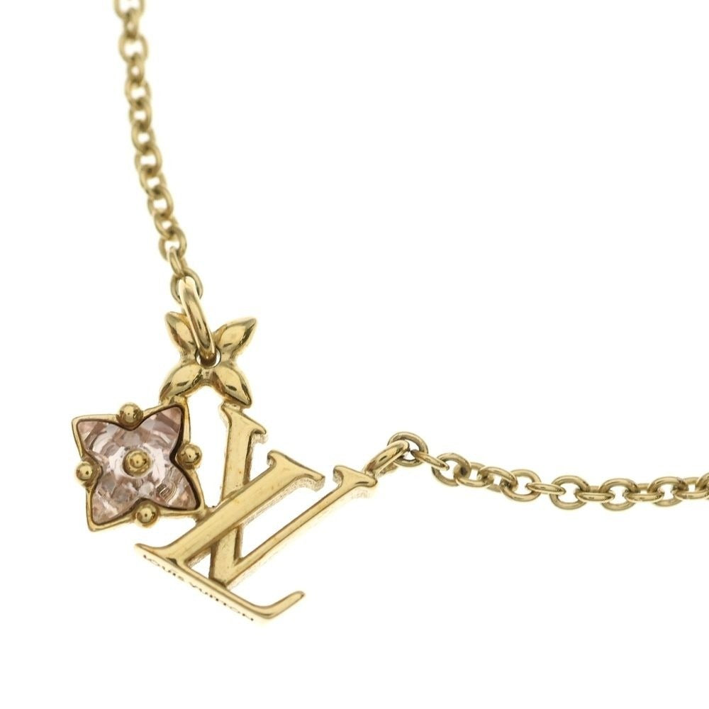 Louis Vuitton Collier Lou Glam LV Logo Necklace Gold
