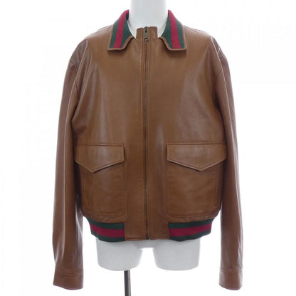 Gucci Leather Jacket Brown