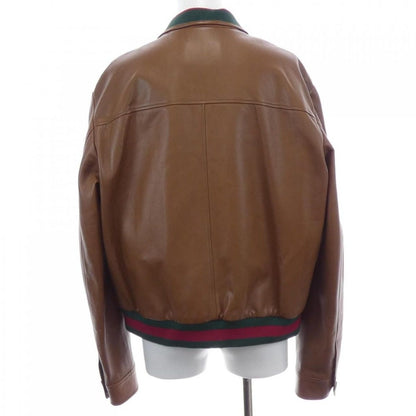 Gucci Leather Jacket Brown — view 2