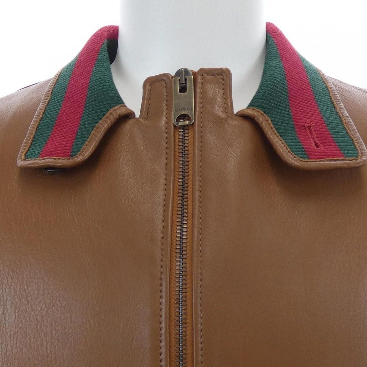 Gucci Leather Jacket Brown — view 6