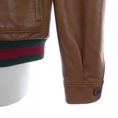Gucci Leather Jacket Brown — view 7