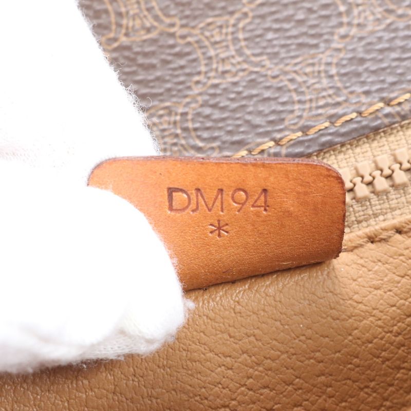 Vintage Celine Macadam Leather Shoulder Bag Crossbody Gold Hardware Genuine