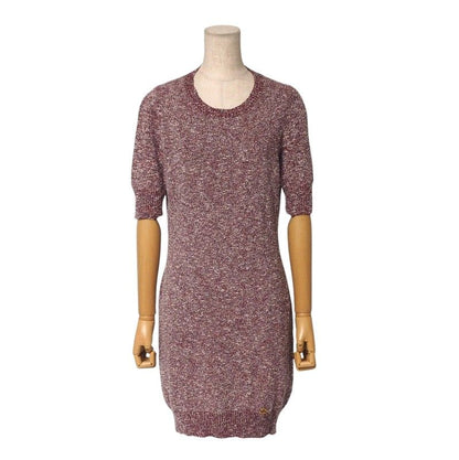 Gucci Ensemble Size S Knit Cardigan Knit Dress GG Logo Lame Red [recommended]