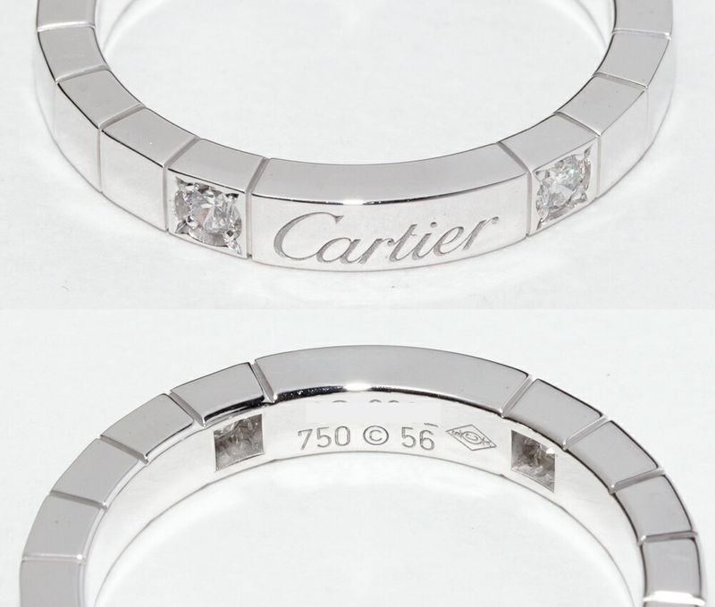 Cartier Ring 18K White Gold Diamond 2P Raniere Ring B40757