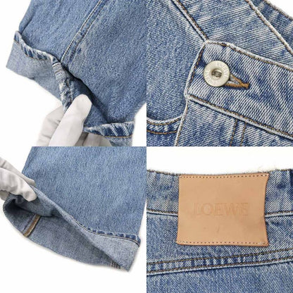 Loewe Denim Pants S359y11xc4 Size 36 Light Blue Series Roll Up Ladies