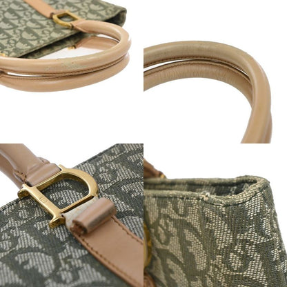 Christian DIOR Shoulder Tote Leather Canvas Leather 70kb031