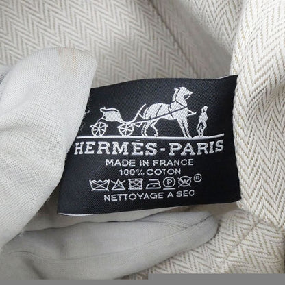 Hermes Brid A Black GM Natural Handbag Pouch Beige Ladies Men's