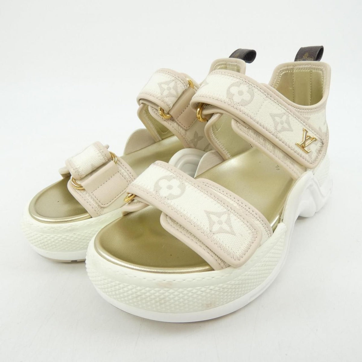 Louis Vuitton Monogram Denim LV Arc Light Line Sandals — view 3
