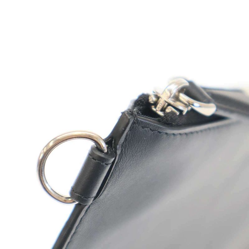 Fendi Bag Bugs Monster Bugs Eye Leather Clutch Bag Black