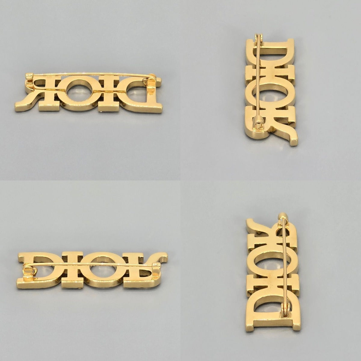 Dior Dioevolution Logo Brooch Crystal Gold — view 4
