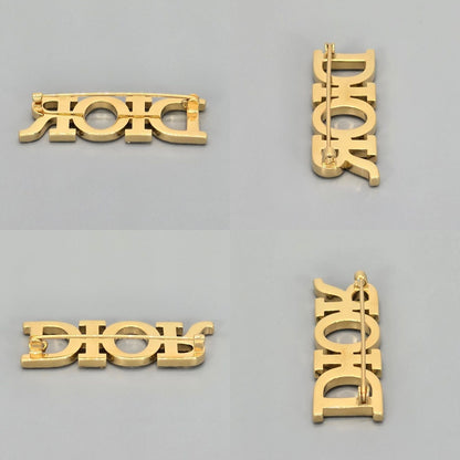 Dior Dioevolution Logo Brooch Crystal Gold — view 4