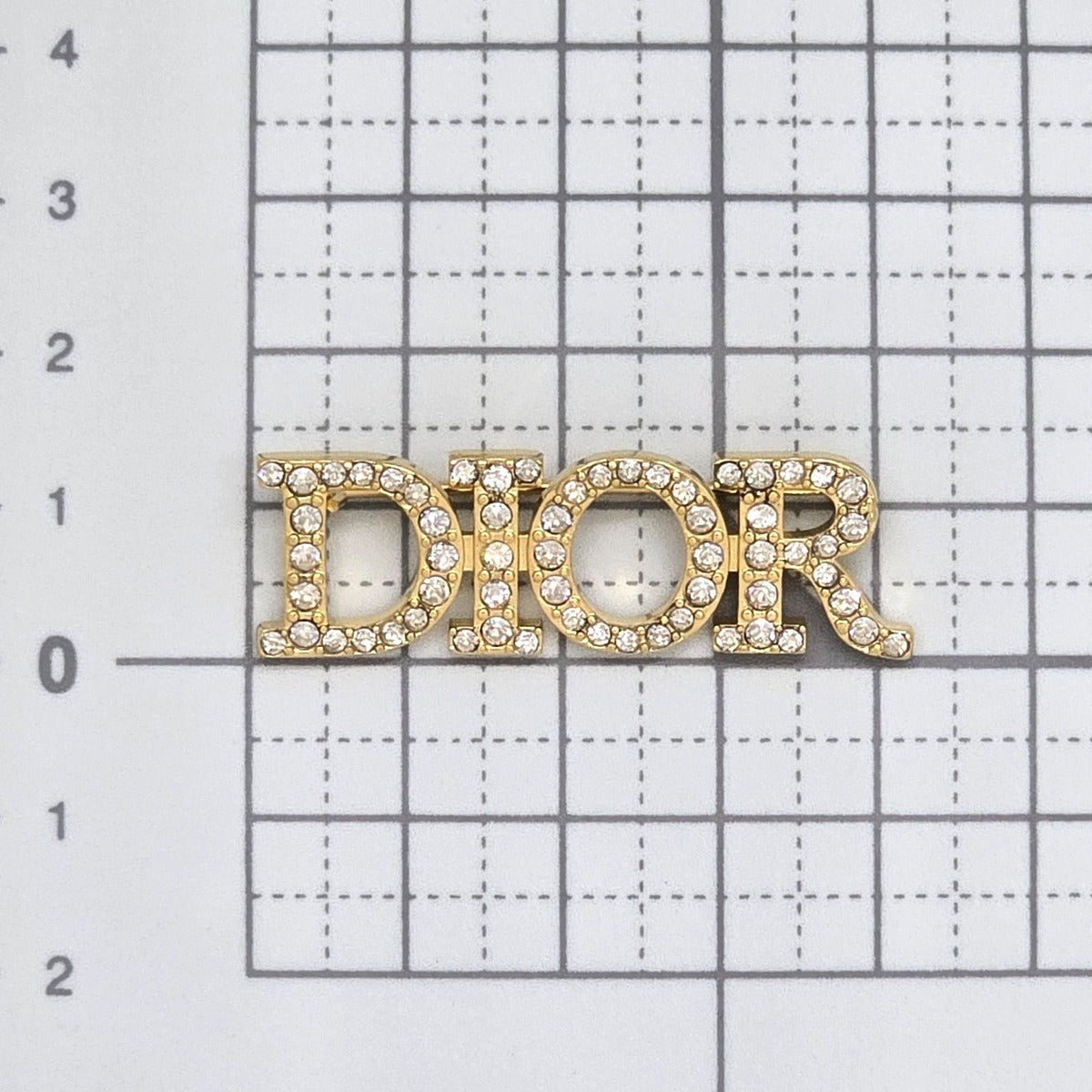 Dior Dioevolution Logo Brooch Crystal Gold — view 7