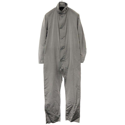 Prada 22aw Back Print Silk Jumpsuit Gray S Sgc096