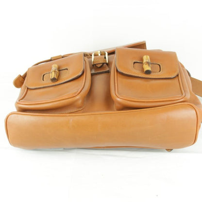 Gucci 003 58 0016 Bamboo Backpack/daypack Leather Women