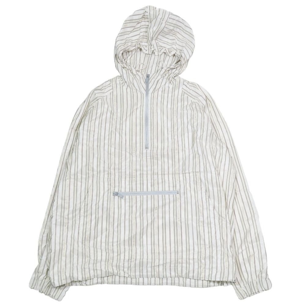 Dior Anorak Jacket Pullover Hoodie Half Zip Logo All Over Pattern Stripe 48