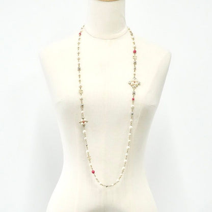 Chanel Necklace Pendant Choker Gold Silver Pink Coco Mark Long Necklace