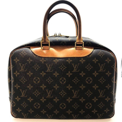 Louis Vuitton M47270 Deauville Monogram Handbag Boston Bag Leather Ladies