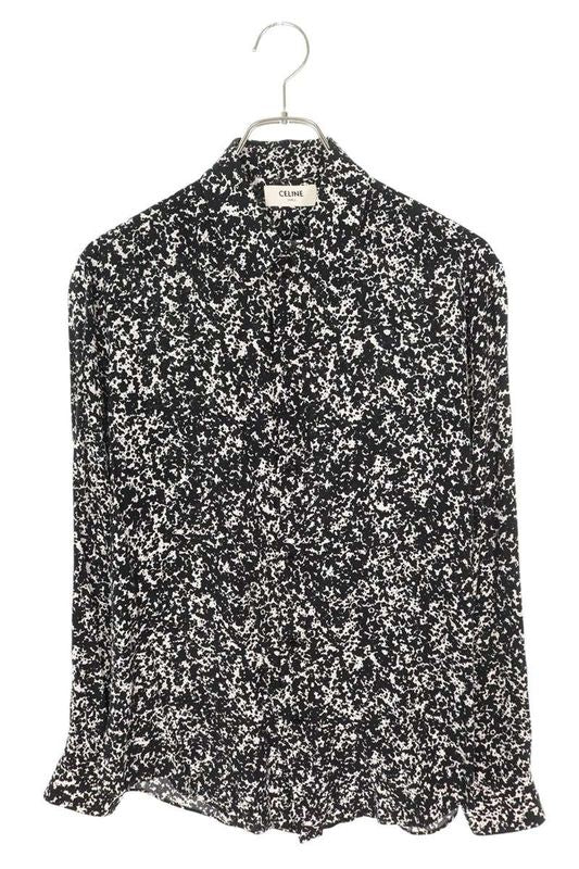 Celine 19AW 2c028371f Viscose Classic Marble Long Sleeve Shirt Men 39