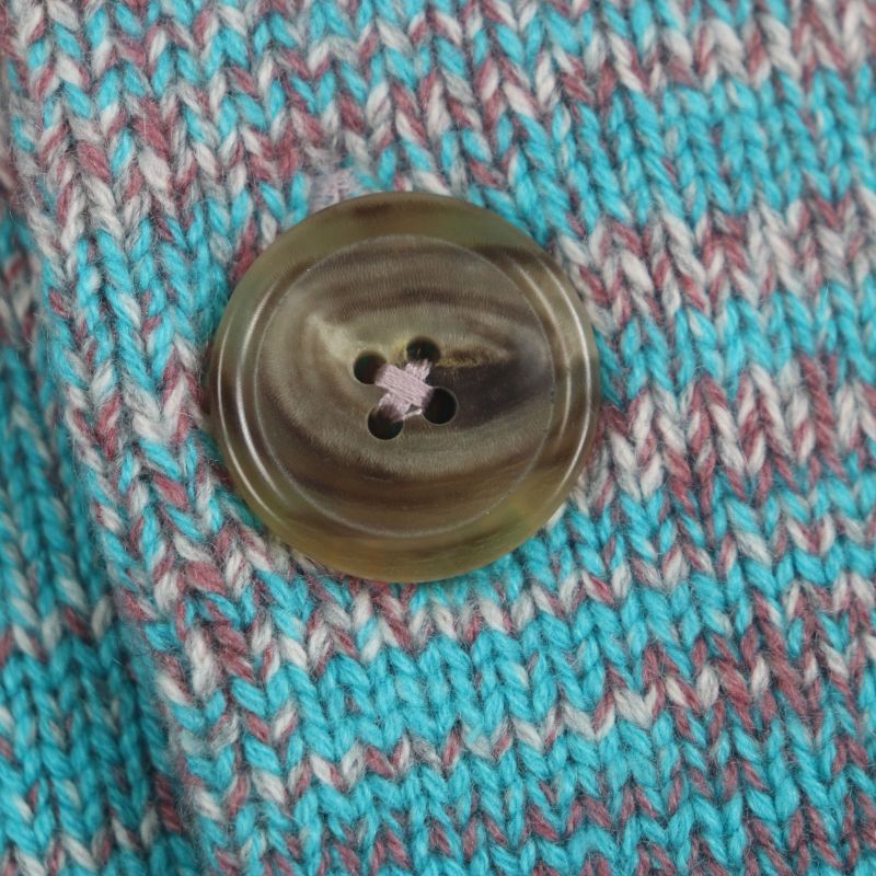 Hermes 22SS 100% Cashmere Gradient V-neck Knit Cardigan Pinkish Blue S Made In