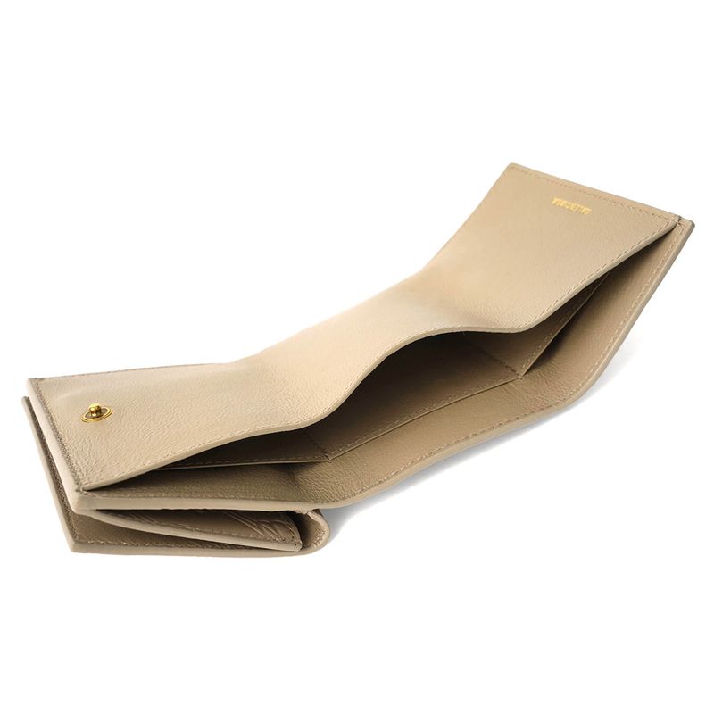 Balenciaga Tri-fold Wallet In Signature Taupe